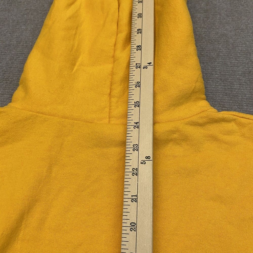 West Virginia Sweater Sweatshirt Mens Small Yellow Champion Eco Hoodie - Picture 10 of 10